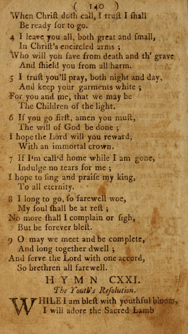 Divine Hymns or Spiritual Songs, for the use of religious assemblies and private Christians: being a collection page 145