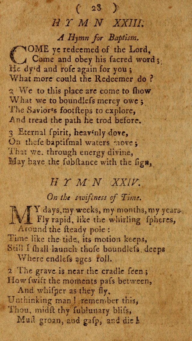 Divine Hymns or Spiritual Songs, for the use of religious assemblies and private Christians: being a collection page 33