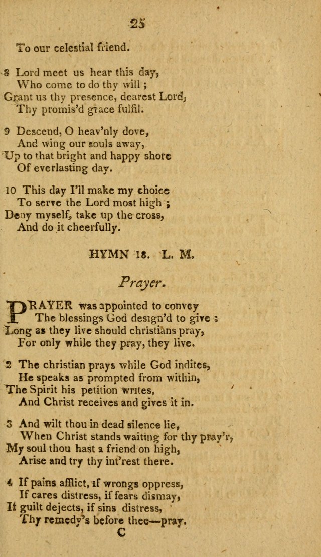 Divine Hymns, or Spiritual Songs: for the use of religious assemblies and private Christians: being formerly a collection (12th ed.) page 25