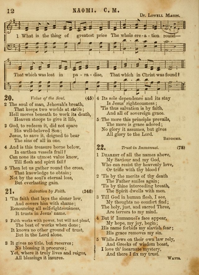 The Devotional Hymn and Tune Book: for social and public worship page 12