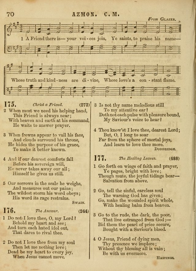 The Devotional Hymn and Tune Book: for social and public worship page 70