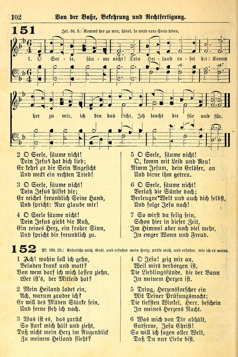 Deutsches Lieder- und Melodienbuch: mit einem Anhang englisher Lieder page 102