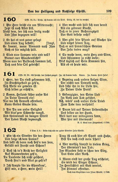 Deutsches Lieder- und Melodienbuch: mit einem Anhang englisher Lieder page 109
