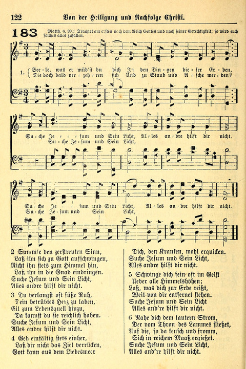 Deutsches Lieder- und Melodienbuch: mit einem Anhang englisher Lieder page 122