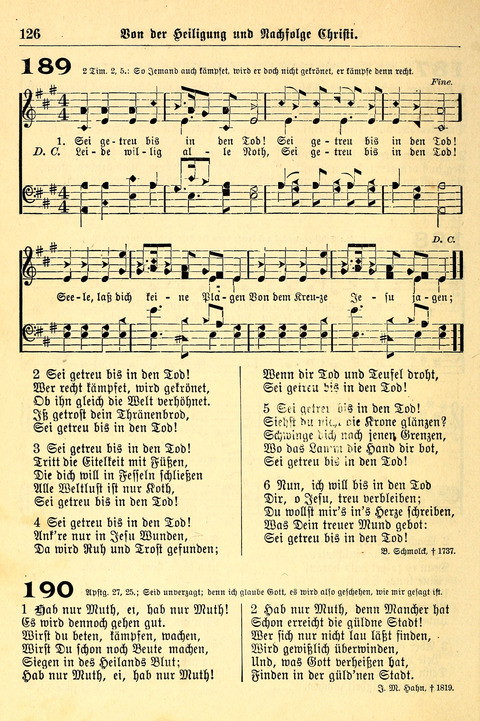 Deutsches Lieder- und Melodienbuch: mit einem Anhang englisher Lieder page 126