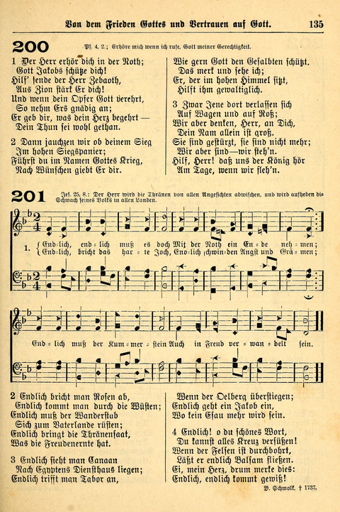 Deutsches Lieder- und Melodienbuch: mit einem Anhang englisher Lieder page 135