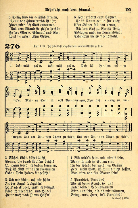 Deutsches Lieder- und Melodienbuch: mit einem Anhang englisher Lieder page 189