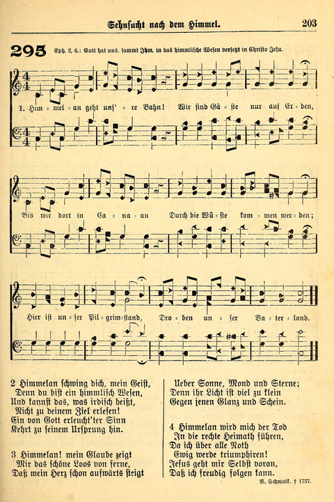Deutsches Lieder- und Melodienbuch: mit einem Anhang englisher Lieder page 203