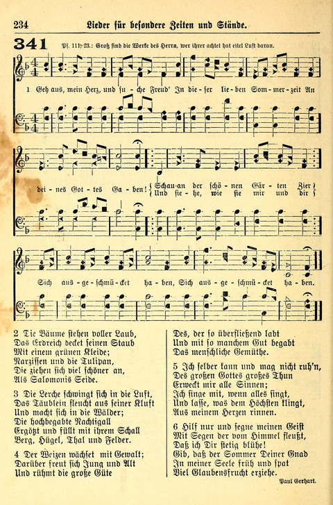 Deutsches Lieder- und Melodienbuch: mit einem Anhang englisher Lieder page 234