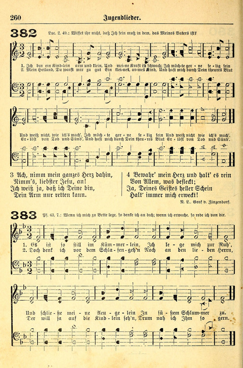 Deutsches Lieder- und Melodienbuch: mit einem Anhang englisher Lieder page 260