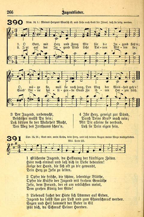 Deutsches Lieder- und Melodienbuch: mit einem Anhang englisher Lieder page 266