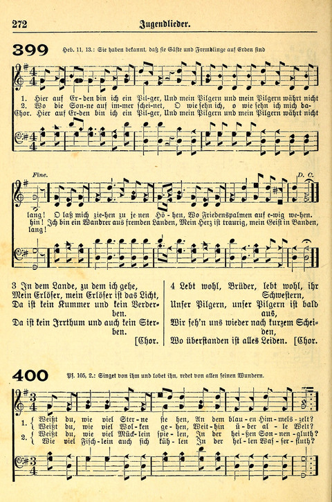Deutsches Lieder- und Melodienbuch: mit einem Anhang englisher Lieder page 272