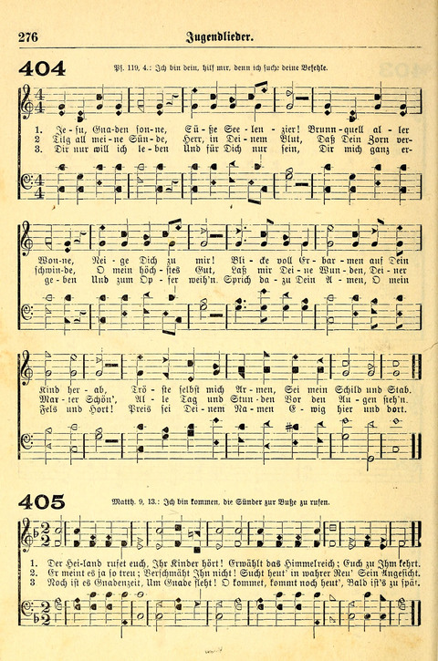 Deutsches Lieder- und Melodienbuch: mit einem Anhang englisher Lieder page 276