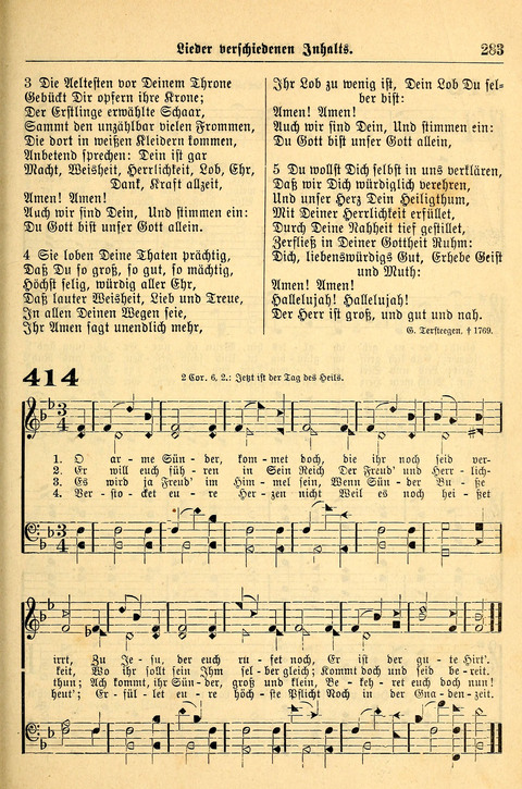 Deutsches Lieder- und Melodienbuch: mit einem Anhang englisher Lieder page 283