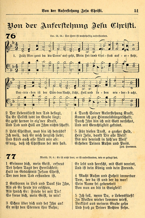Deutsches Lieder- und Melodienbuch: mit einem Anhang englisher Lieder page 51