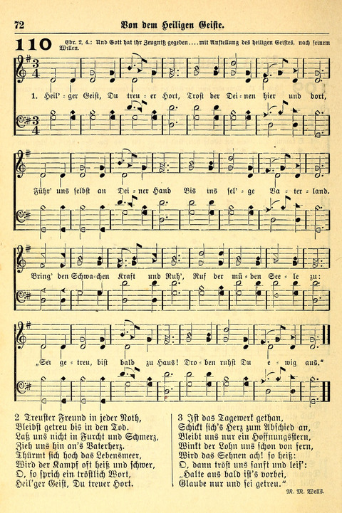 Deutsches Lieder- und Melodienbuch: mit einem Anhang englisher Lieder page 72