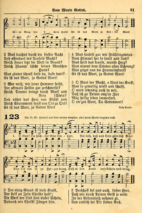 Deutsches Lieder- und Melodienbuch: mit einem Anhang englisher Lieder page 81