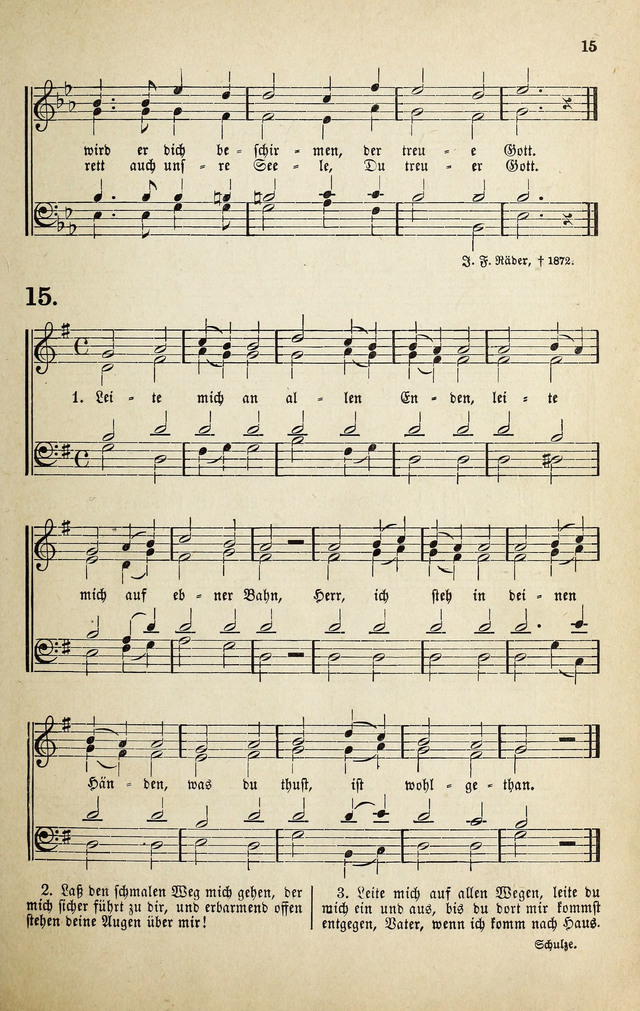 Deutsches Liederbuch: Sammlung von Chorälen und Liedern für Schule und Haus page 15