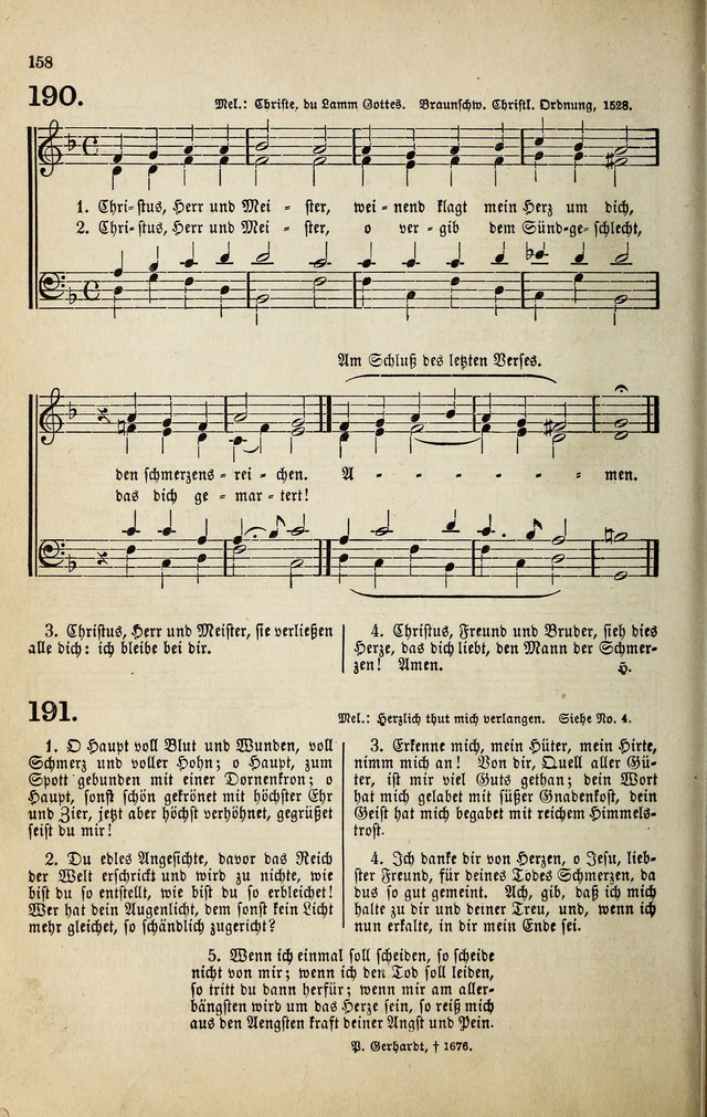 Deutsches Liederbuch: Sammlung von Chorälen und Liedern für Schule und Haus page 158