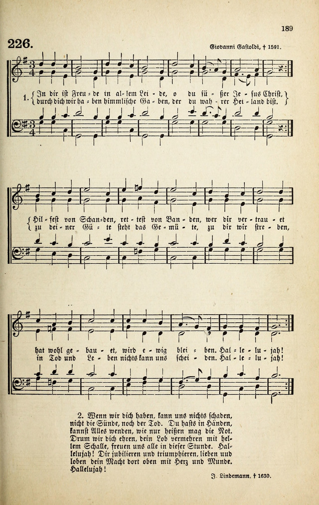Deutsches Liederbuch: Sammlung von Chorälen und Liedern für Schule und Haus page 189