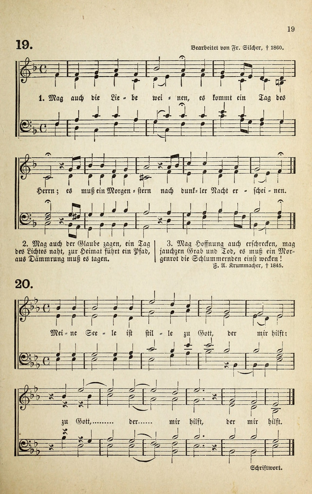 Deutsches Liederbuch: Sammlung von Chorälen und Liedern für Schule und Haus page 19