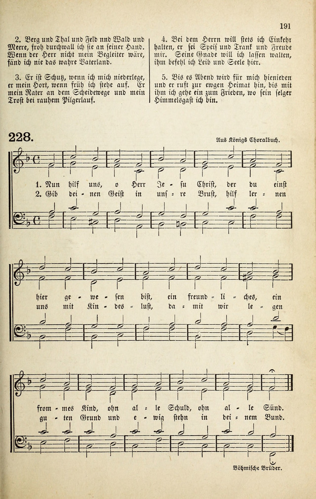 Deutsches Liederbuch: Sammlung von Chorälen und Liedern für Schule und Haus page 191