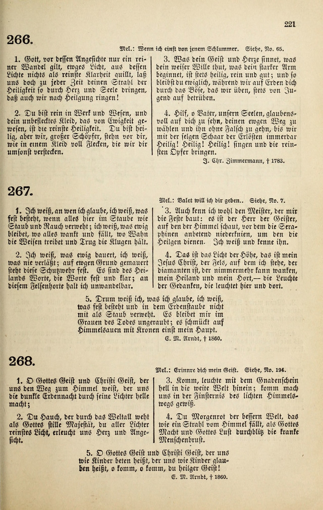Deutsches Liederbuch: Sammlung von Chorälen und Liedern für Schule und Haus page 221