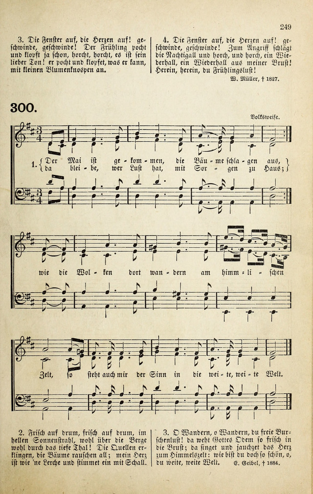 Deutsches Liederbuch: Sammlung von Chorälen und Liedern für Schule und Haus page 249