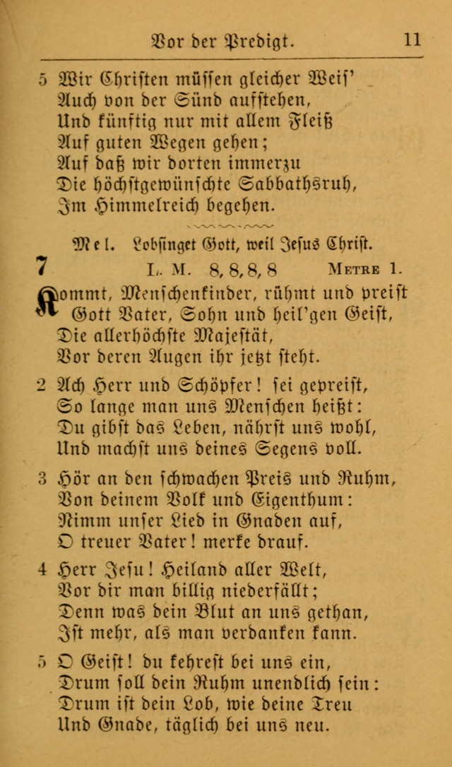 Die allgemeine Lieder-Sammlung zum privat und öffentlichen Gottes-Dienst: mit fleiß zusammengetragen (2nd Aufl.) page 11
