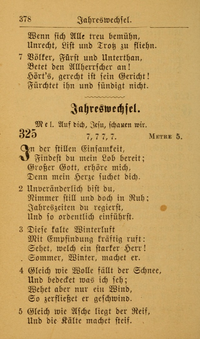 Die allgemeine Lieder-Sammlung zum privat und öffentlichen Gottes-Dienst: mit fleiß zusammengetragen (2nd Aufl.) page 378