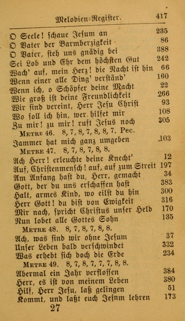 Die allgemeine Lieder-Sammlung zum privat und öffentlichen Gottes-Dienst: mit fleiß zusammengetragen (2nd Aufl.) page 417