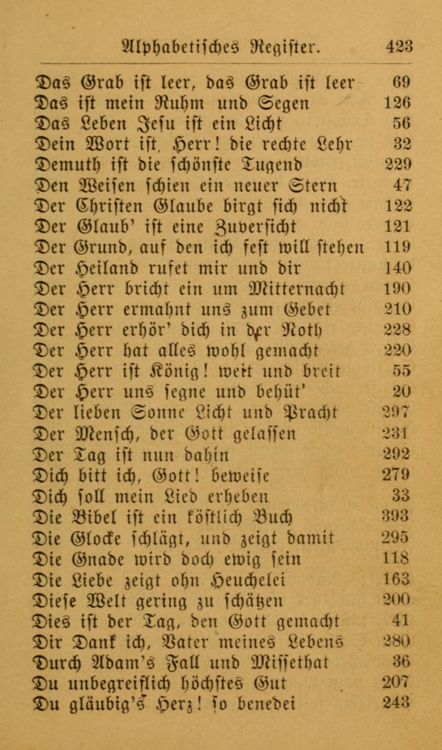 Die allgemeine Lieder-Sammlung zum privat und öffentlichen Gottes-Dienst: mit fleiß zusammengetragen (2nd Aufl.) page 423