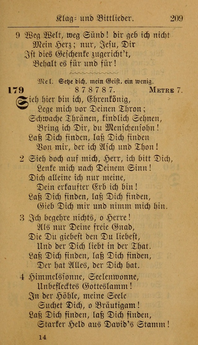 Allgemeine Lieder-Sammlung: zum Gebrauch für den privaten und öffentlichen Gottesdienst. (6th Aufl.) page 215