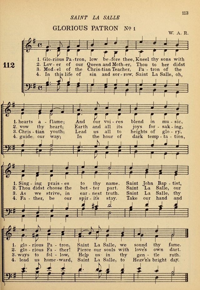 The De La Salle Hymnal: for Catholic schools and choirs page 115