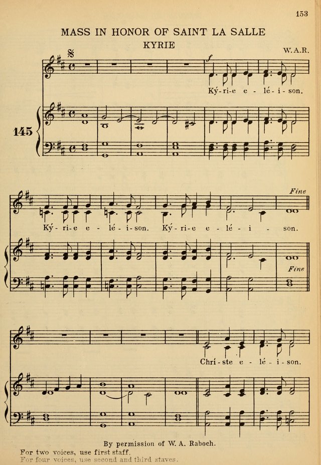 The De La Salle Hymnal: for Catholic schools and choirs page 155