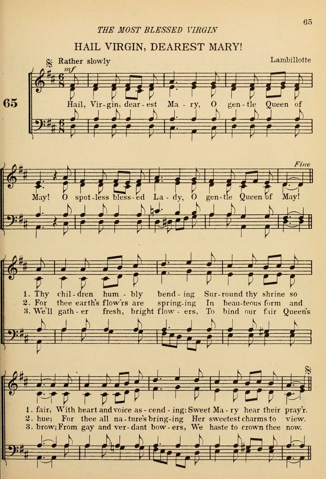 The De La Salle Hymnal: for Catholic schools and choirs page 65