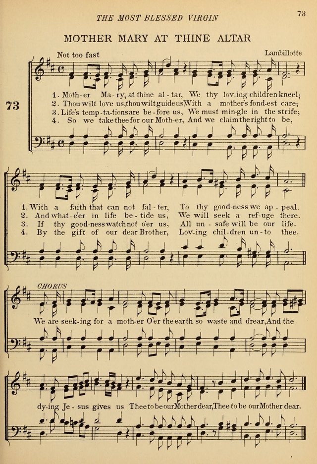The De La Salle Hymnal: for Catholic schools and choirs page 73