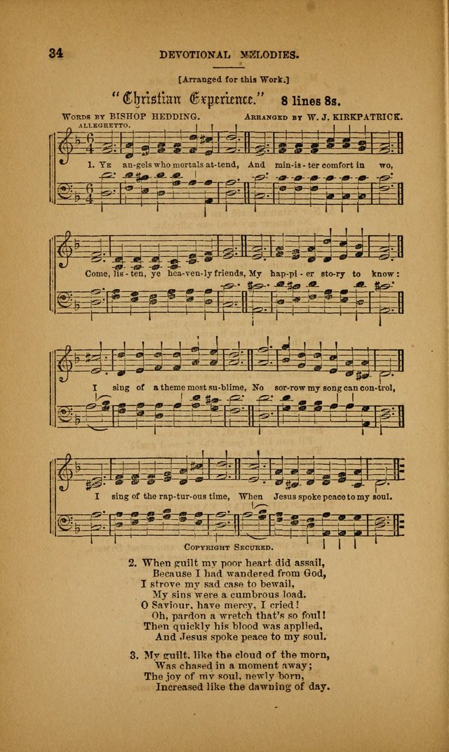 Devotional Melodies; or, a collection of original and selected tunes and hymns, designed for congregational and social worship. (3rd ed.) page 35