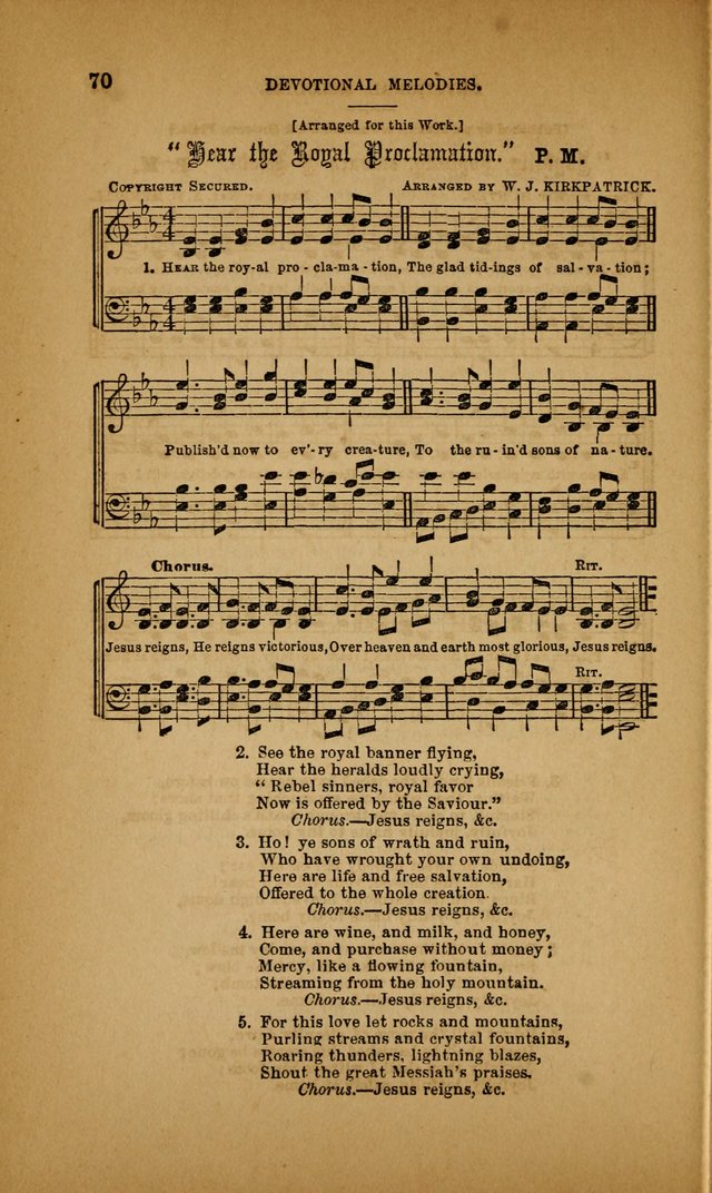 Devotional Melodies; or, a collection of original and selected tunes and hymns, designed for congregational and social worship. (3rd ed.) page 71