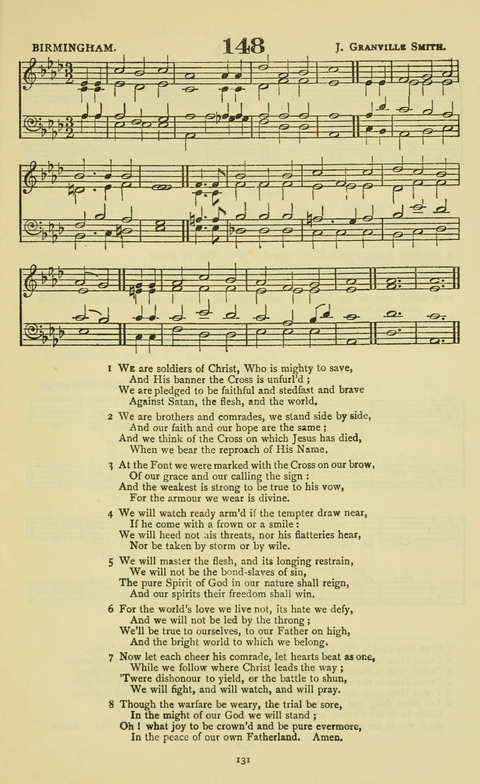 The Durham Mission Tune Book: with supplement, containting one hundred and fifty-nine hymn tunes, chants and litanies for the durham mission hymn-book (2nd ed.) page 131