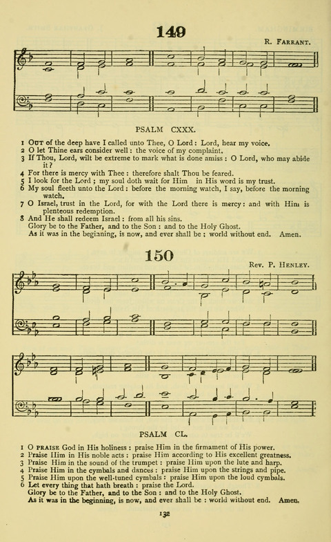 The Durham Mission Tune Book: with supplement, containting one hundred and fifty-nine hymn tunes, chants and litanies for the durham mission hymn-book (2nd ed.) page 132