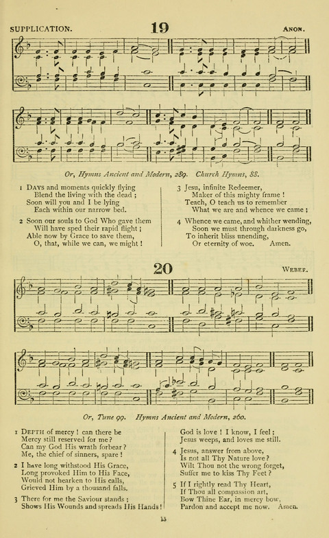 The Durham Mission Tune Book: with supplement, containting one hundred and fifty-nine hymn tunes, chants and litanies for the durham mission hymn-book (2nd ed.) page 15
