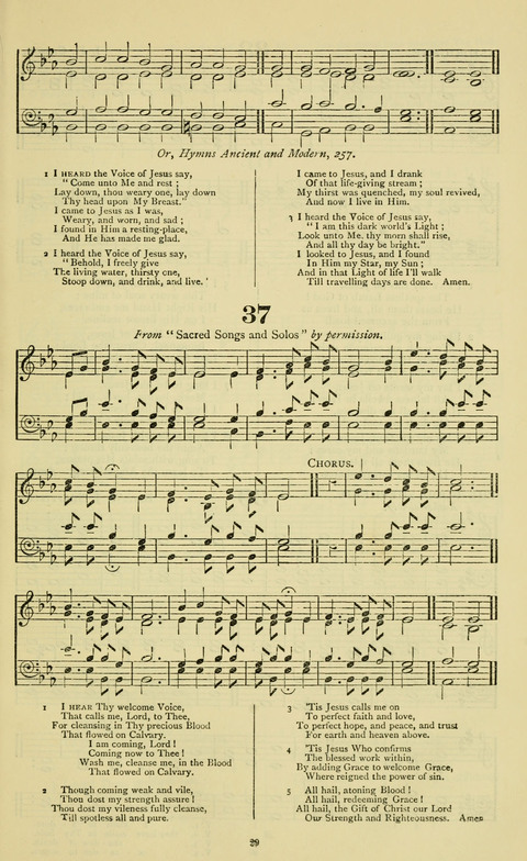 The Durham Mission Tune Book: with supplement, containting one hundred and fifty-nine hymn tunes, chants and litanies for the durham mission hymn-book (2nd ed.) page 29
