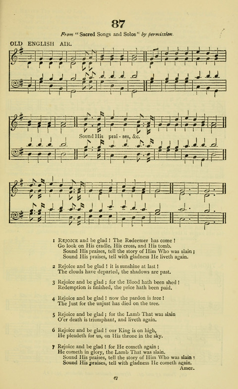 The Durham Mission Tune Book: with supplement, containting one hundred and fifty-nine hymn tunes, chants and litanies for the durham mission hymn-book (2nd ed.) page 67