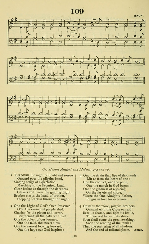 The Durham Mission Tune Book: with supplement, containting one hundred and fifty-nine hymn tunes, chants and litanies for the durham mission hymn-book (2nd ed.) page 88