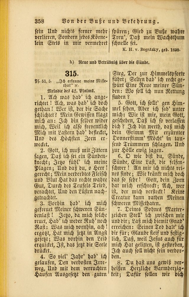 Die Psalmen Davids: nebst einer Sammlung Geistlicher lieder für Oeffentlichen und Privat-Gottesdienst page 360