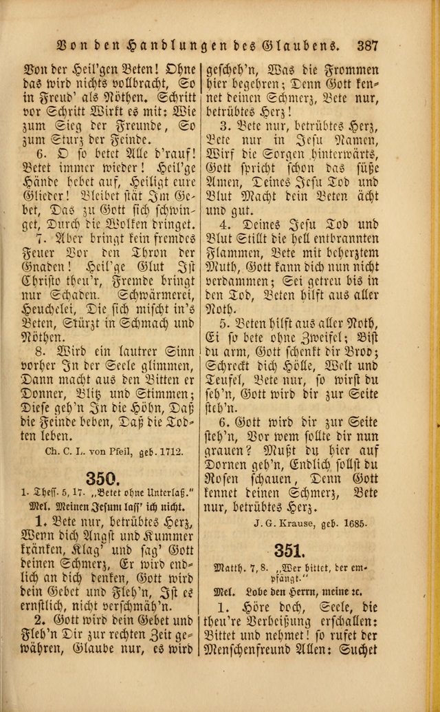 Die Psalmen Davids: nebst einer Sammlung Geistlicher lieder für Oeffentlichen und Privat-Gottesdienst page 389