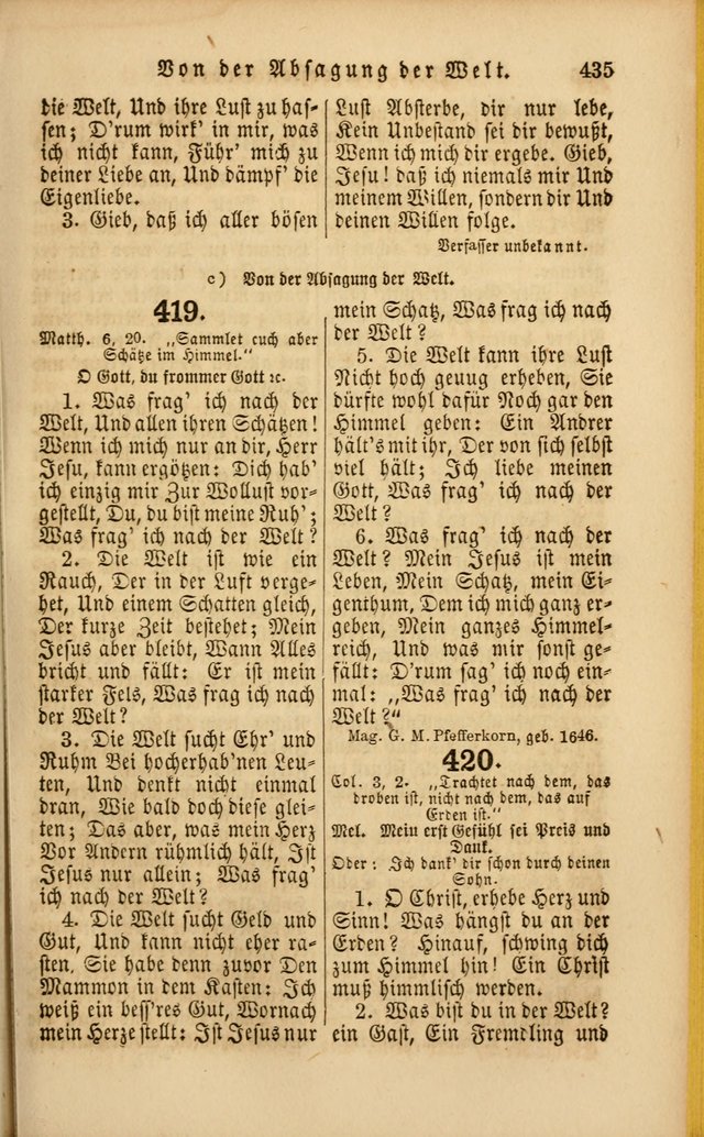 Die Psalmen Davids: nebst einer Sammlung Geistlicher lieder für Oeffentlichen und Privat-Gottesdienst page 437