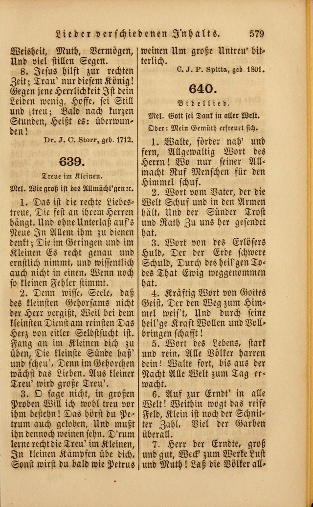 Die Psalmen Davids: nebst einer Sammlung Geistlicher lieder für Oeffentlichen und Privat-Gottesdienst page 581