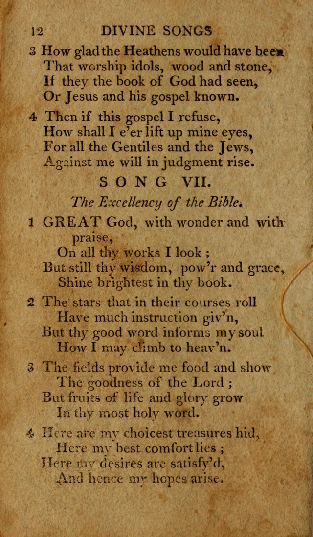 Divine Songs: attempted in easy language, for the use of children page 12